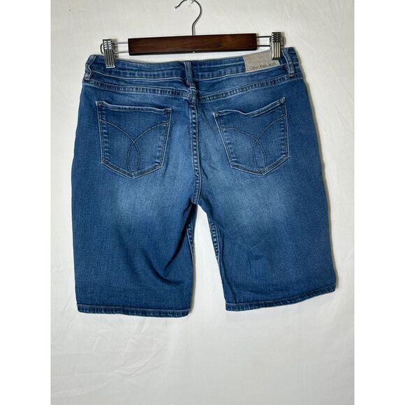 Calvin Klein Jeans Women's Denim Stretch Bermuda Shorts Casual Size 29 - Picture 2 of 3